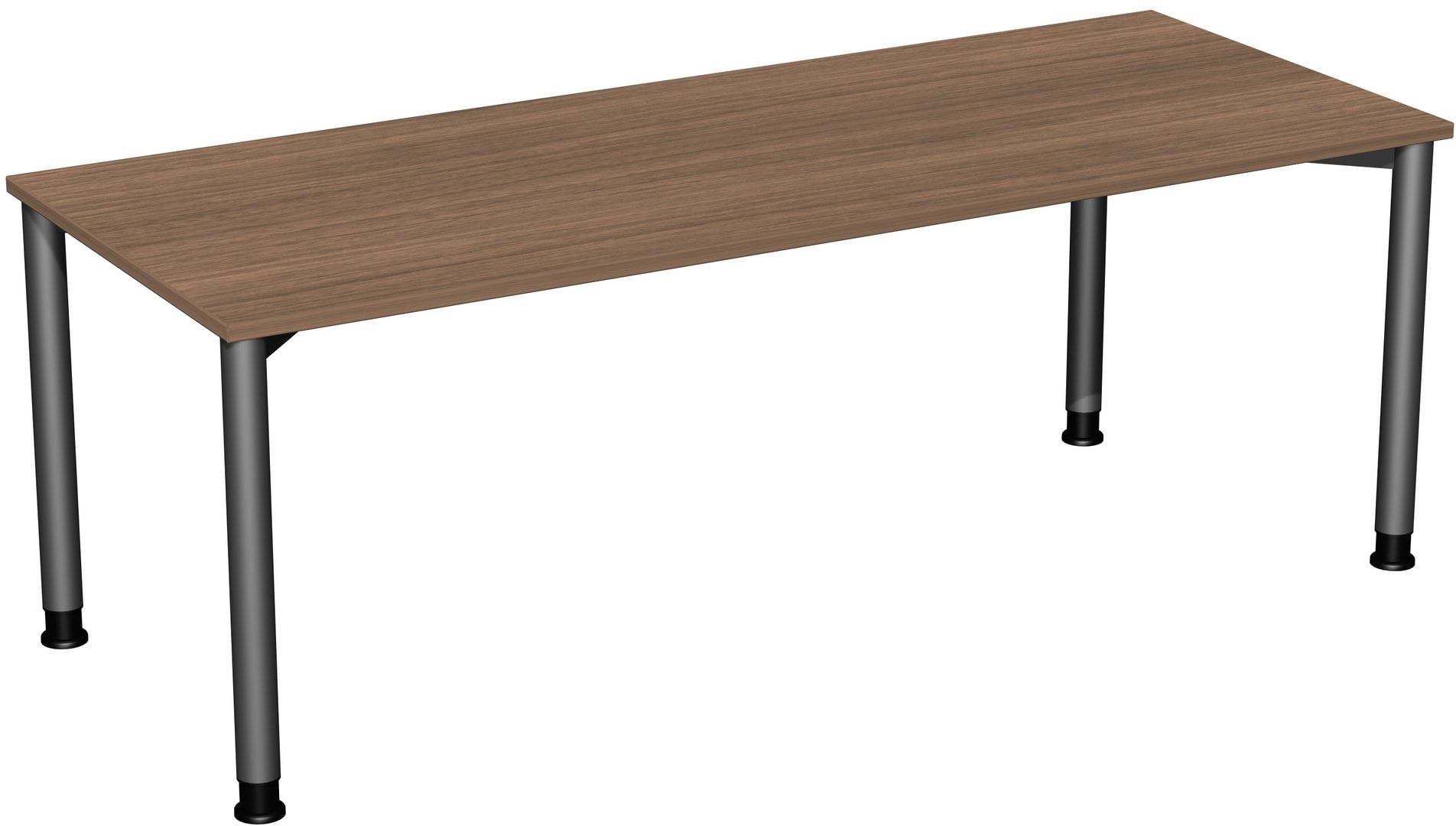 Schreibtisch - 4-Fuß Flex - Bürotisch - Höhe 680-800 mm - 1.000 x 800 mm (BxT) - Gestell anthrazit - Ahorn
