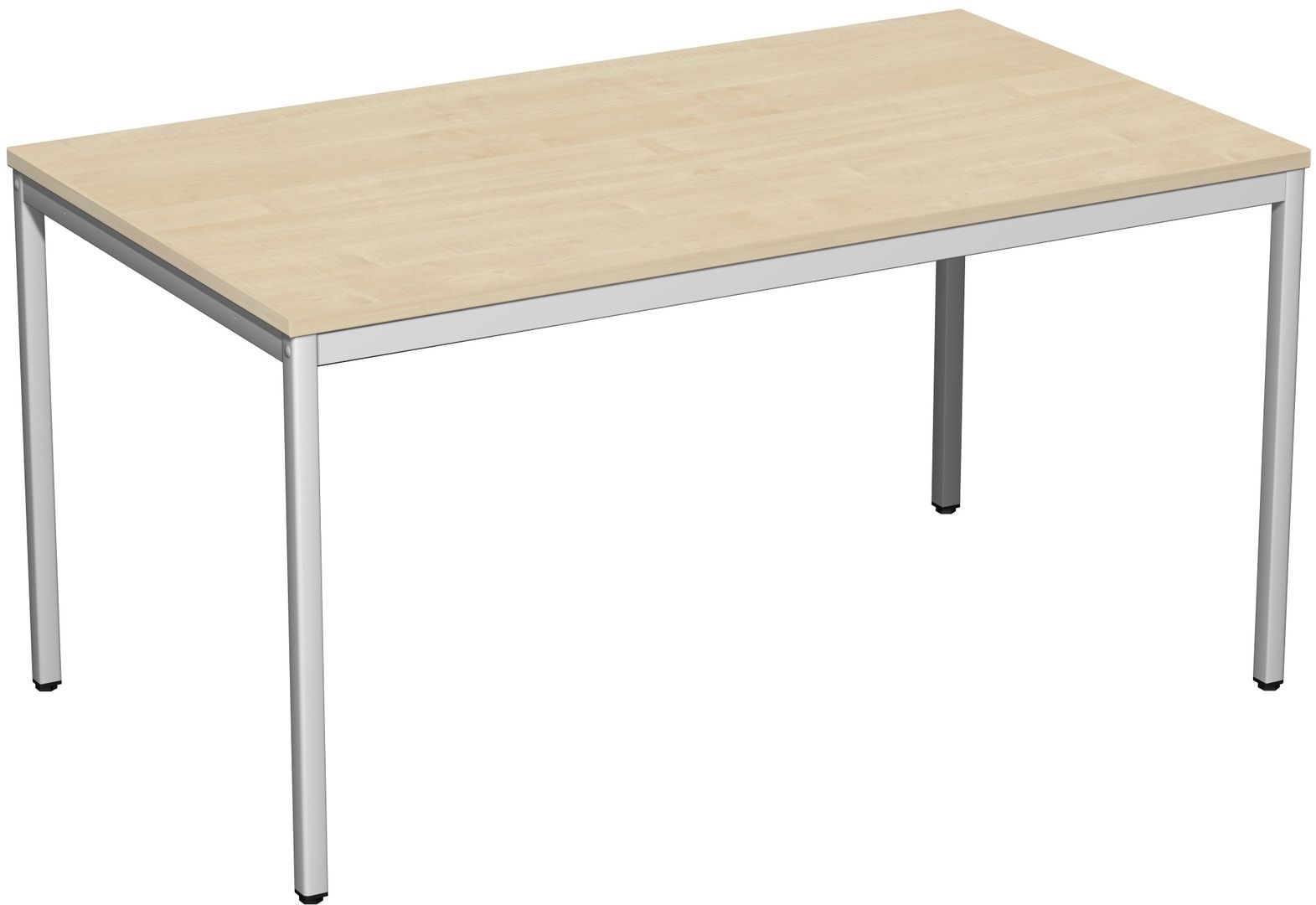 Schreibtisch - 4-Fuß Eco - Bürotisch - 720 x 1.000 x 800 mm (HxBxT) - Gestell lichtgrau - Ahorn