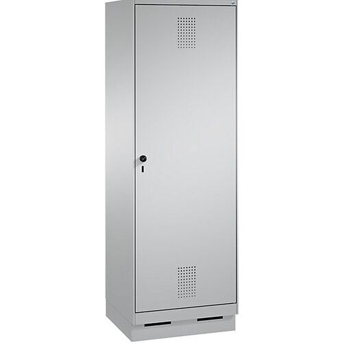 Doppel-Spind, Garderobenschrank, 1 Tür für 2 Abteile a 300 mm, Korpus anthrazitgrau, Türen anthrazitgrau, 1.800 x 600 x 500 mm (HxBxT)
