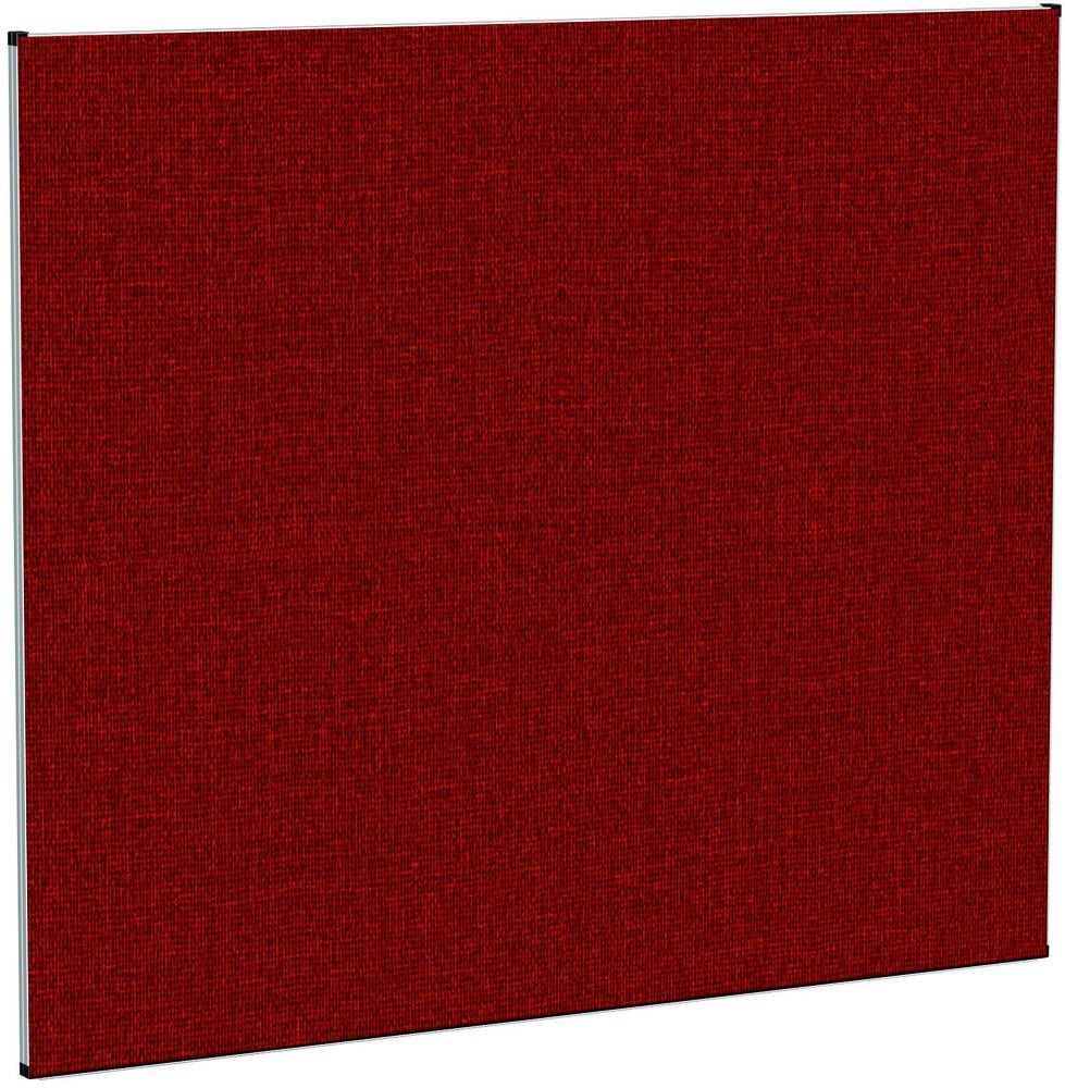 Stellwand, Trennwand, Raumteiler, Sichtschutz, schallabsorbierend, Stoffbespannung, pinnbar, Alurahmen, 1.200 x 1.000 x 27 mm (HxBxT), Calypso rot