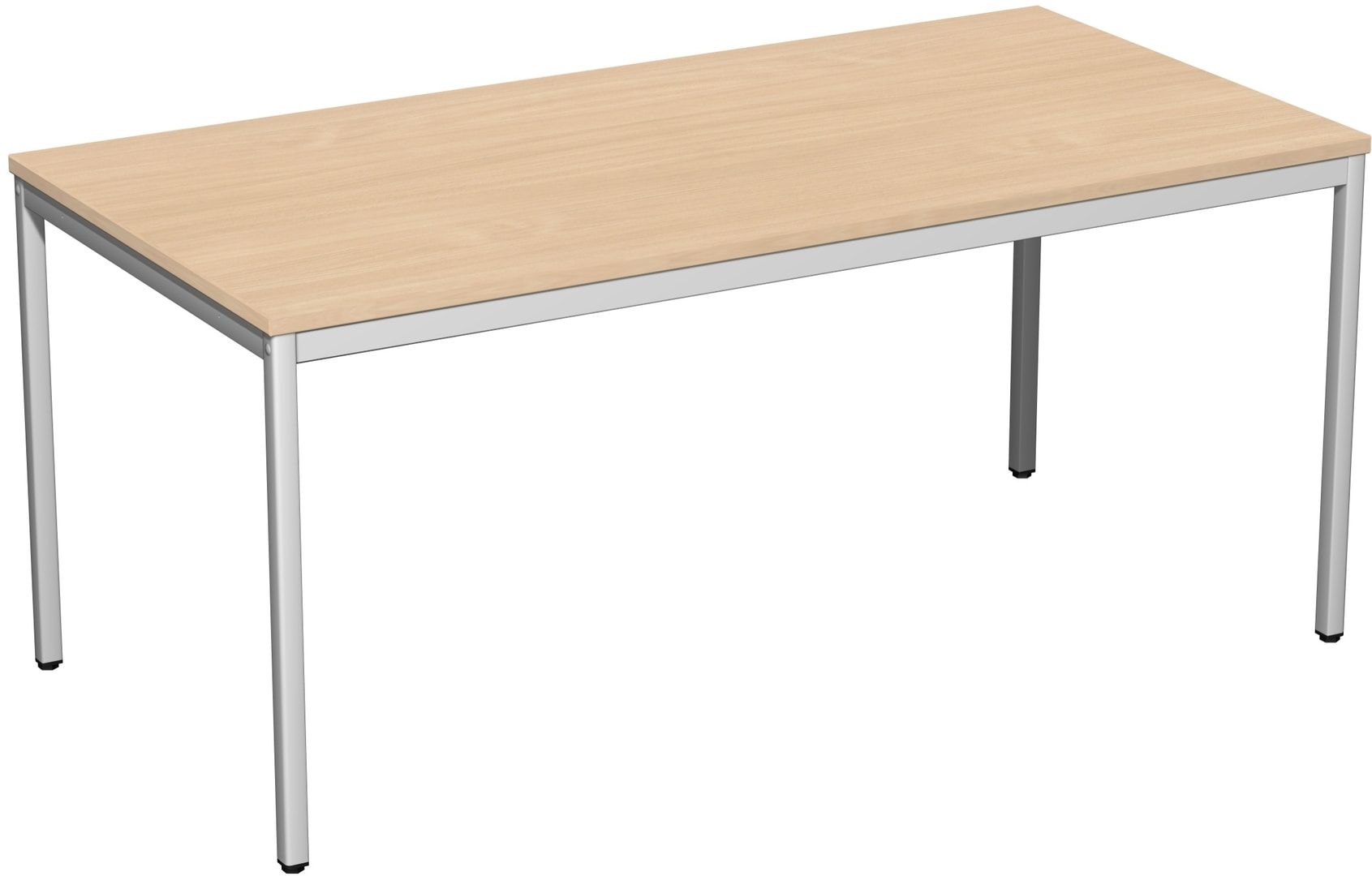 Schreibtisch - 4-Fuß Eco - Bürotisch - 720 x 1.000 x 800 mm (HxBxT) - Gestell lichtgrau - Ahorn