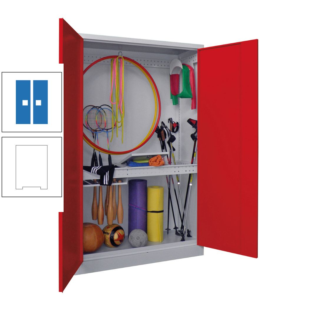 Sportschrank - Vollblechtüren - 1.950x1.200x500 mm (HxBxT) - anthrazitgrau