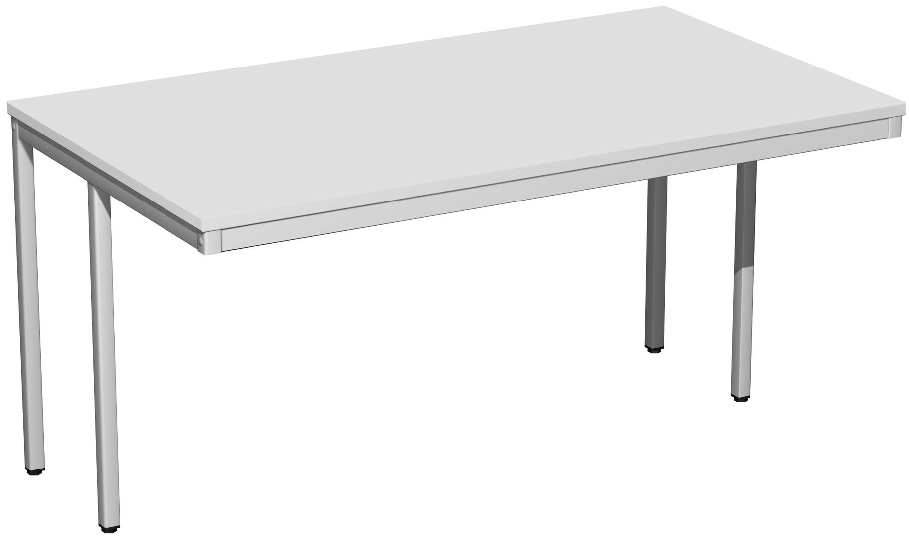 Schreibtisch - 4-Fuß Eco - Bürotisch - 720 x 1.000 x 800 mm (HxBxT) - Gestell lichtgrau - Ahorn