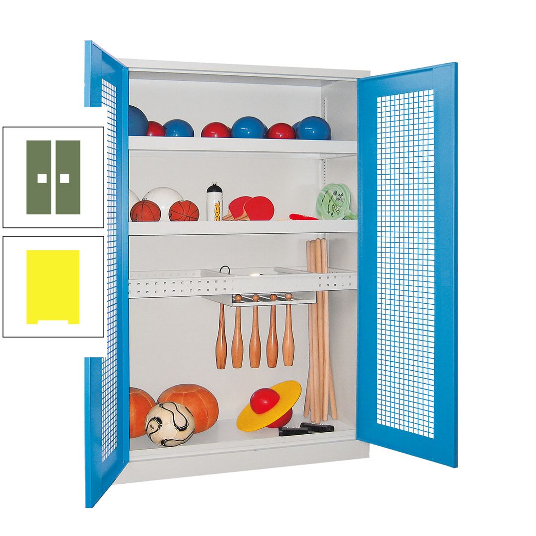Sportschrank - Vollblechtüren - Variante 2 - 1.950x1.200x500 mm (HxBxT) - anthrazitgrau