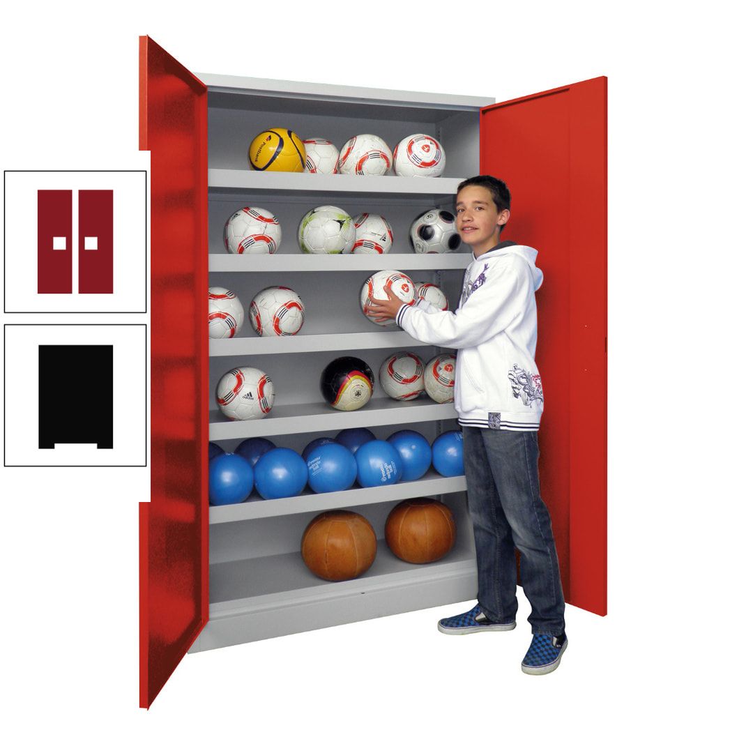 Ballschrank - Vollblechtüren - 5 Böden - 1.950x1.500x500 mm (HxBxT) - anthrazitgrau