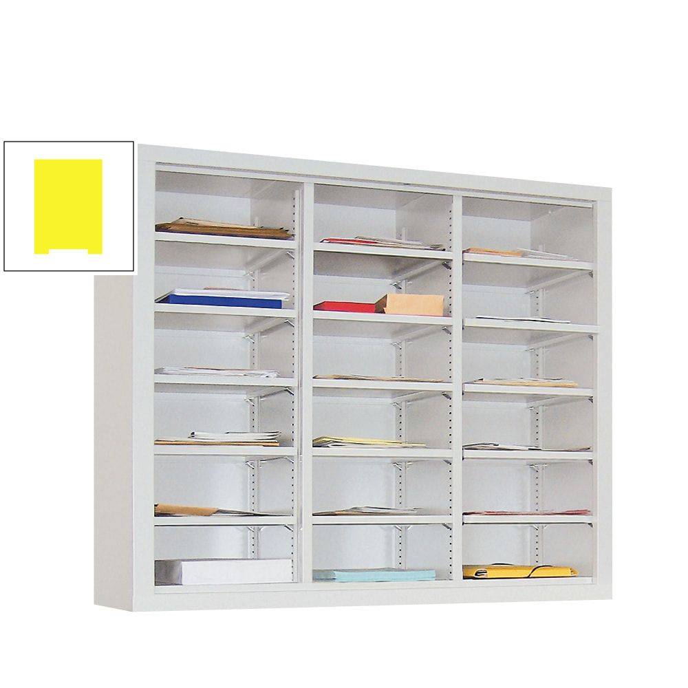 Dokumentenregal - Sortierstation - Ordnungsregal - Fächerregal - 18 Fächer - Postverteiler - 1.000 x 1.000 x 400 mm (HxBxT) - anthrazitgrau