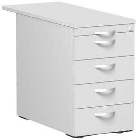 Standcontainer, 4 Schubladen, Ordnungsfach, Zentralverschluss, 720 x 438 x 800 (1.000) mm (HxBxT), Dekor Kombinationen wählbar
