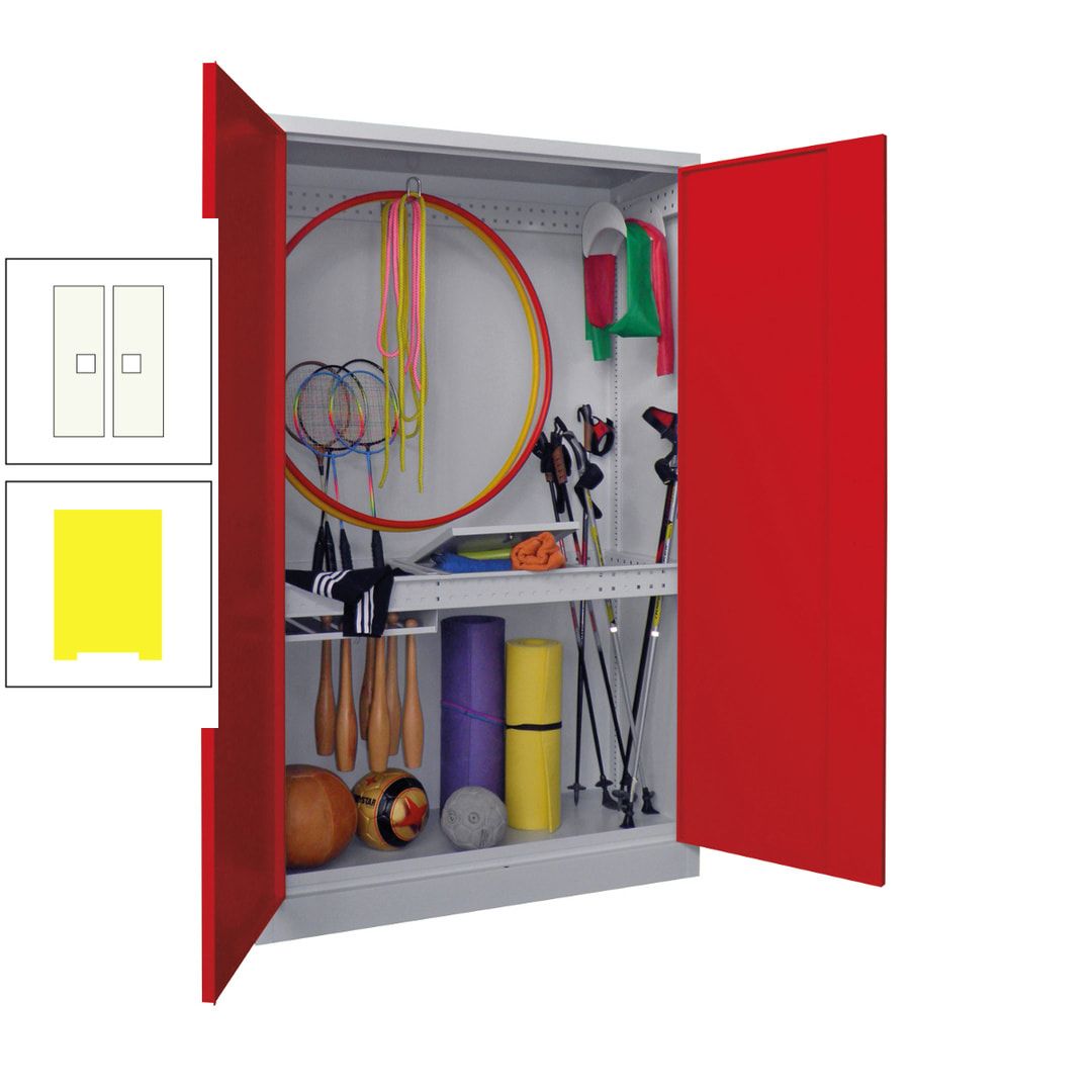 Sportschrank - Vollblechtüren - 1.950x1.200x500 mm (HxBxT) - anthrazitgrau