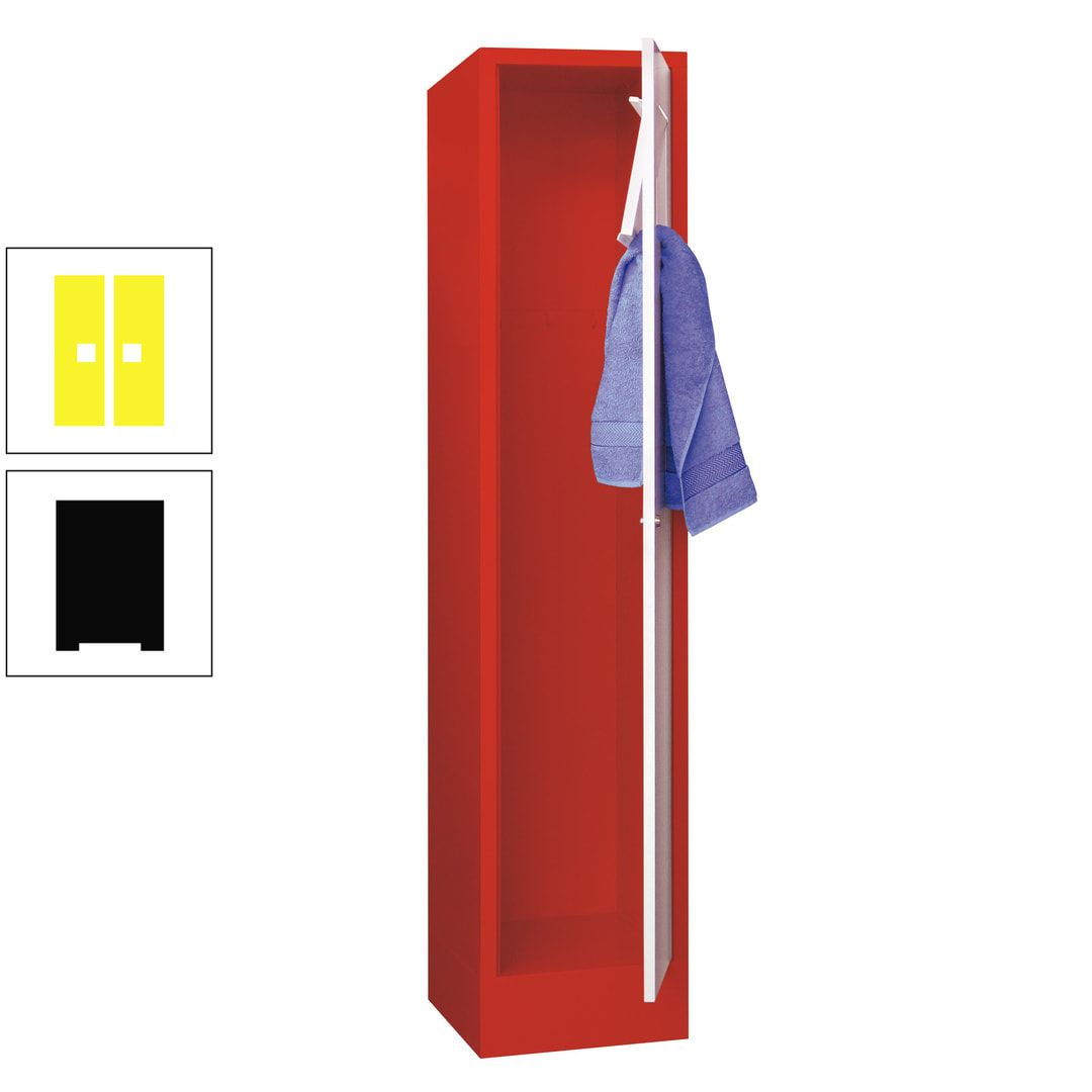 Wäschesammelschrank - 1.850 x 400 x 500 mm (HxBxT) - Sockel - Zylinderschloss - anthrazitgrau