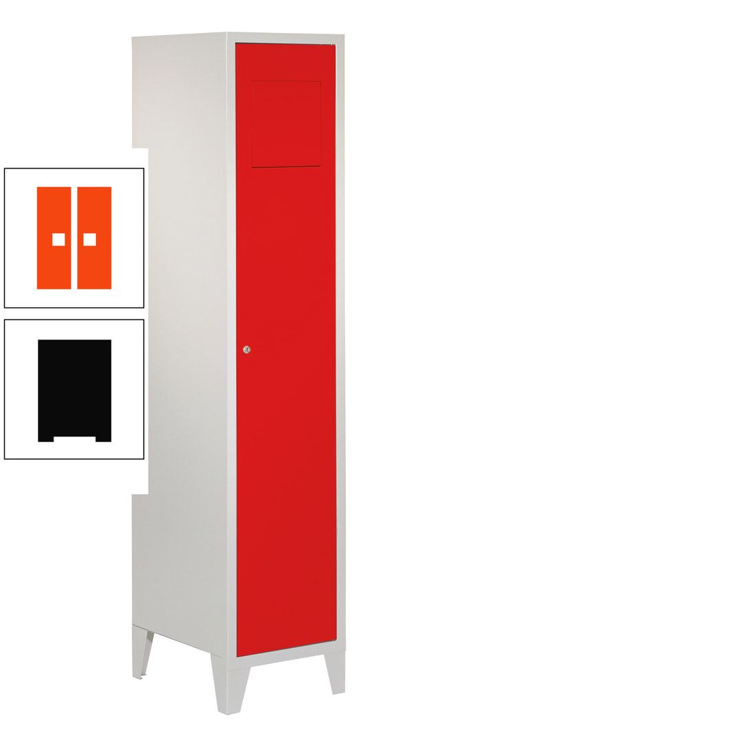 Wäschesammelschrank - 1.850 x 400 x 500 mm (HxBxT) - Füße - Drehriegel - anthrazitgrau