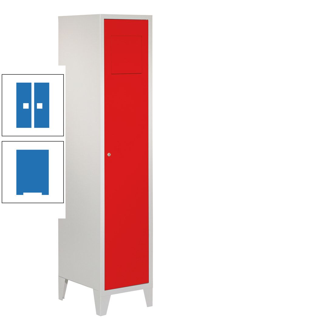 Wäschesammelschrank - 1.850 x 400 x 500 mm (HxBxT) - Füße - Drehriegel - anthrazitgrau
