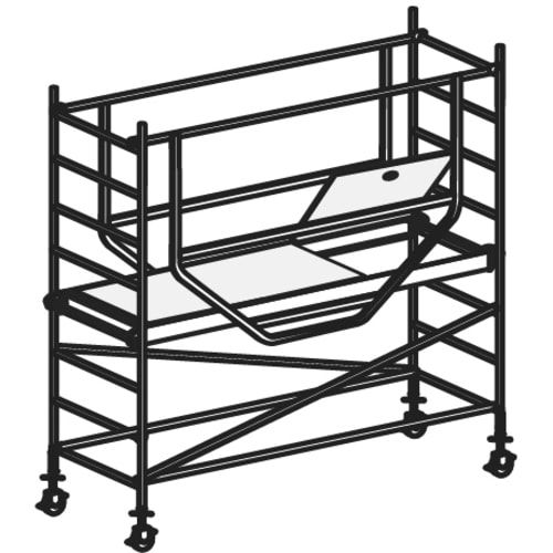 Fahrgerüst - 2.490 x 2.080 x 720 mm (HxBxT) - Fahrbar - Hymer