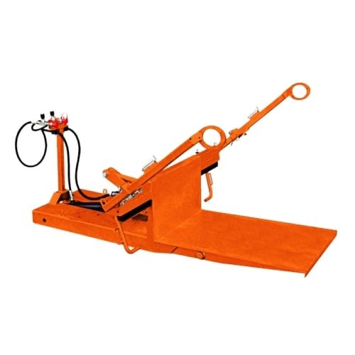Mülltonnenkipper für Müllgroßbehälter, Gabelstapler geeignet, hydraulisch, Deckelsicherung, Kettensicherung, Traglast 600 kg, Farbe anthrazitgrau