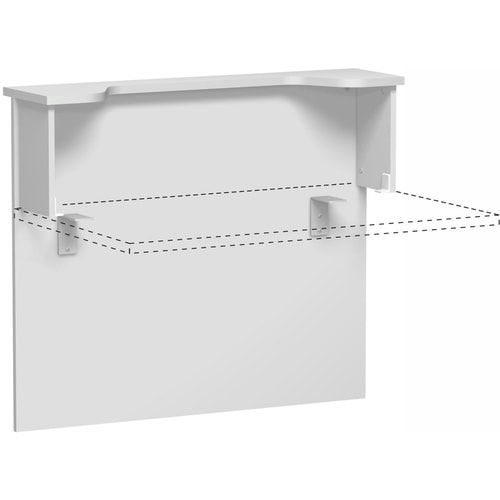 Anbau Thekenelement, Anbaumodul, Monitorausschnitt, 25 mm Dreischicht-Feinspan, 1.025 x 1.200 x 300 mm (HxBxT), Dekor Ahorn