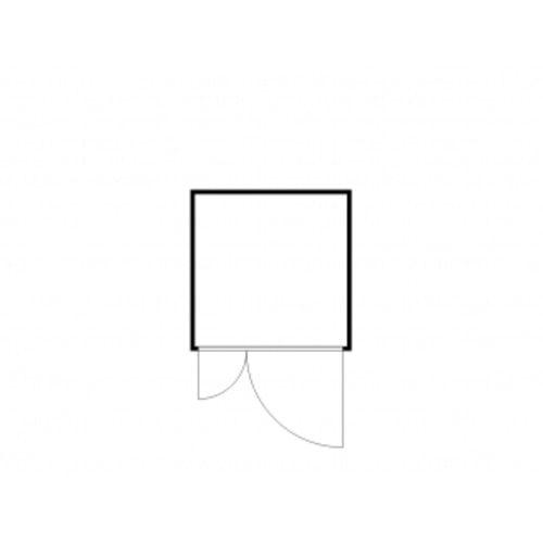 Isolierter Gefahrstoffcontainer - 2.650 x 2.100 x 2.170 mm (HxBxT) - Auffangvolumen 1.040 l - mit Sensorlüfter - asymmetrische Doppelflügeltür
