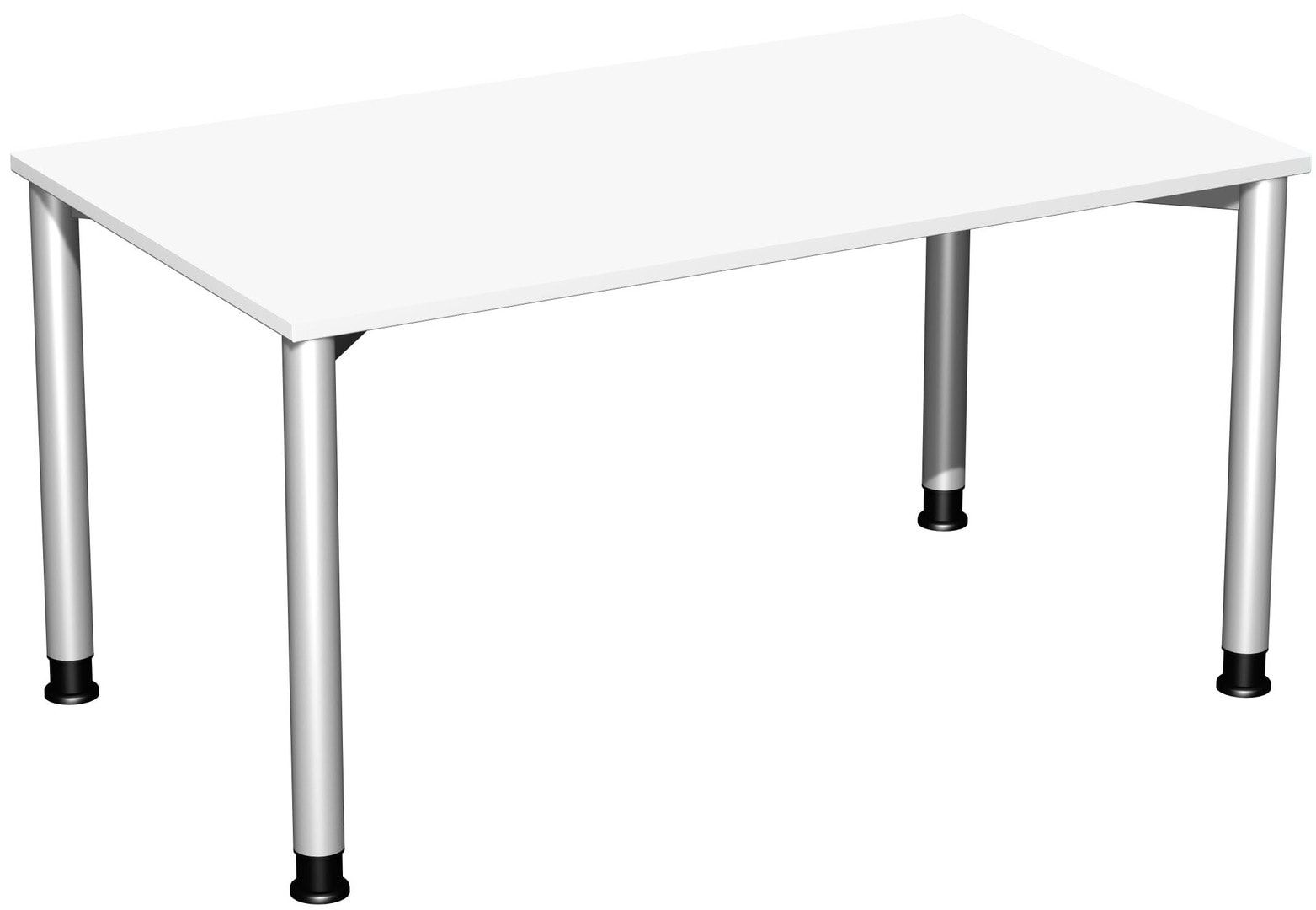 Schreibtisch - 4-Fuß Flex - Bürotisch - Höhe 680-800 mm - 1.000 x 800 mm (BxT) - Gestell anthrazit - Ahorn