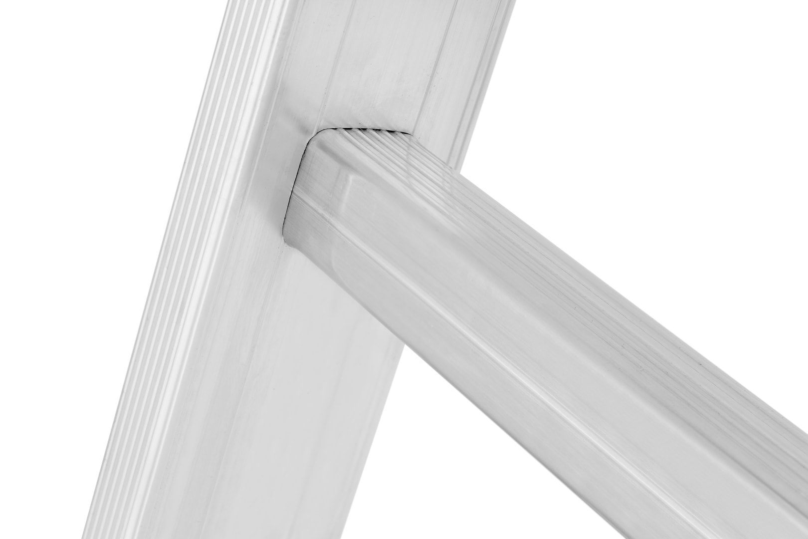 Aluminium-Sprossenstehleiter - Länge 1.470 mm - beidseitig begehbar - Aluleiter Hymer