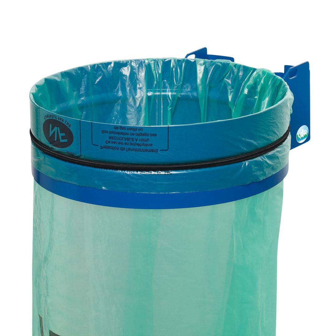 Müllsackhalter - Wandgerät - für 120 l Säcke - 345 x 465 mm (BxT) - enzianblau
