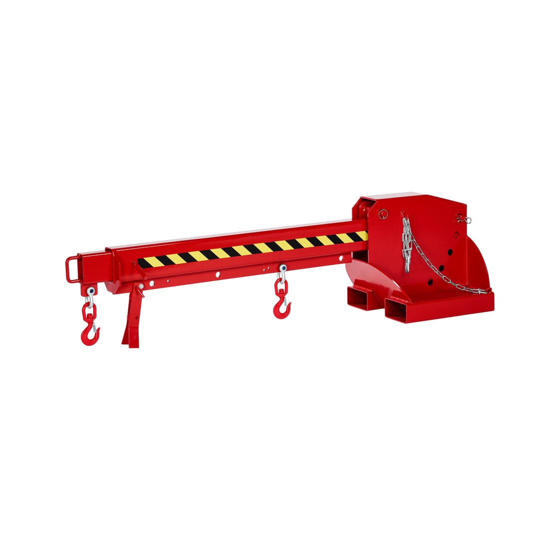 Kranarm für Gabelstapler - Traglast 1.000 - 5.000 kg - Länge 2.260 - 3.760 mm - höhenverstellbar - anthrazitgrau