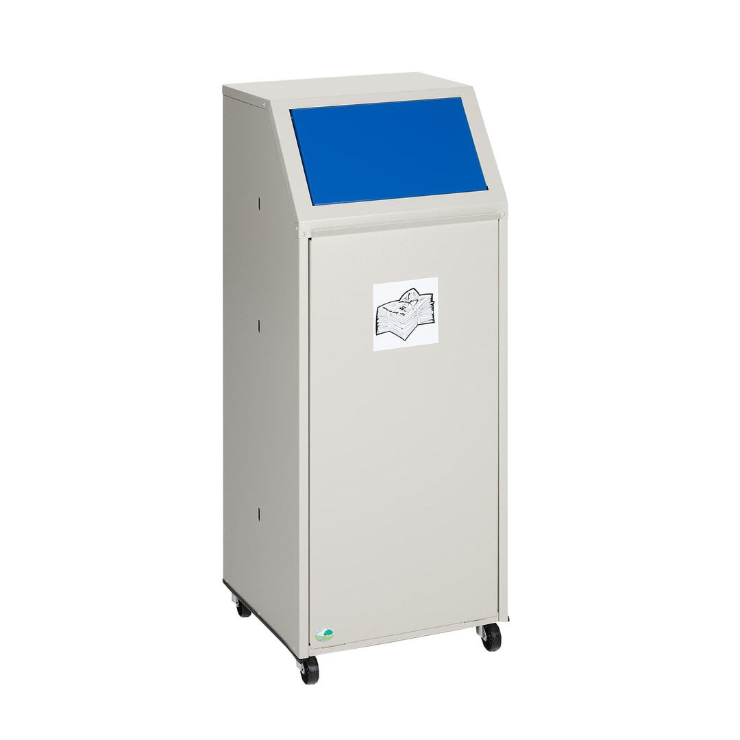 Wertstoffsammelgerät - fahrbar - 39 l - 800 x 400 x 400 mm (H x B x T) - Korpus kieselgrau - Einwurfklappe anthrazit - Abfallbehälter