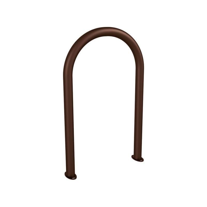 Fahrradbügel, Anlehnbügel, Büroklammerform, universell, Stahlrohr, auf Bodenplatten, 1.000 x 625 mm (HxB), beschichtet, Farbe wählbar