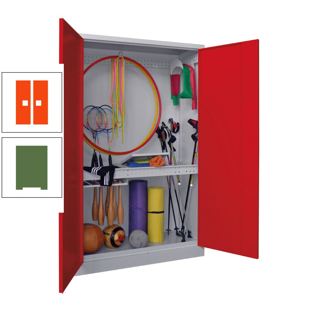 Sportschrank - Vollblechtüren - 1.950x1.200x500 mm (HxBxT) - anthrazitgrau