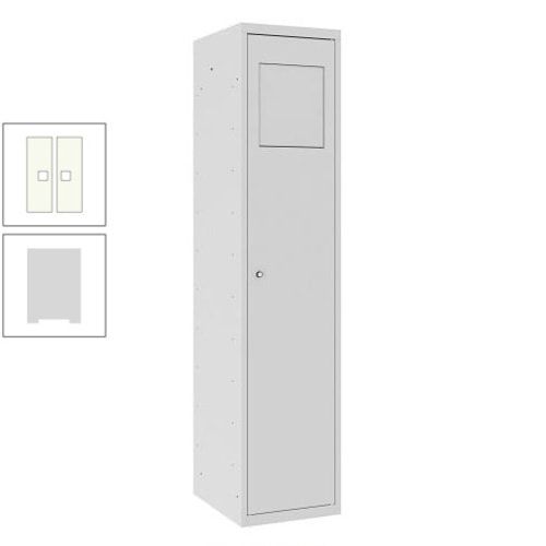 Wäschesammelschrank, Wäscheschrank, Einwurfklappe, Beutelhalter, 1.800 x 400 x 500 mm (HxBxT), Korpus anthrazitgrau, Front anthrazitgrau