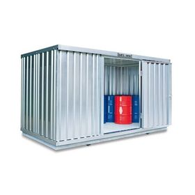 Gefahrstoffcontainer - Gefahrstoffdepot - 2.300 x 4.050 x 2.170 mm (HxBxT) - Auffangvolumen 1050 l - mit Lüftungsschlitzen