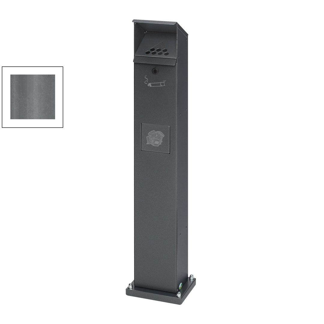 Standascher - Abfallsammler - Volumen 5 l - 1.150 x 180 x 150 mm (HxBxT) - Aluminium, geprägt