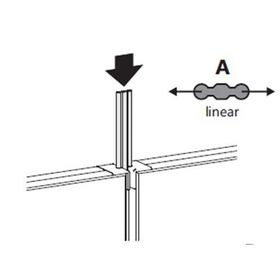 Linearverbindung für Trennwand Eco, Höhe wählbar
