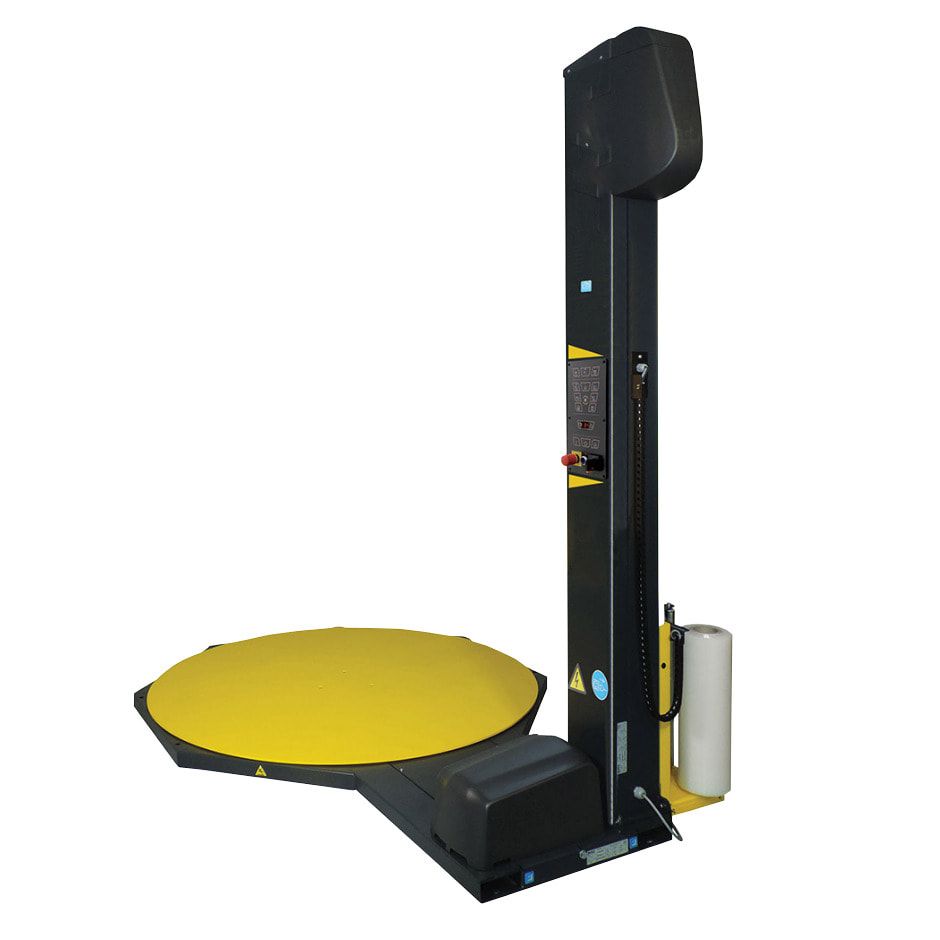 Halbautomatische Stretchmaschine - mit Auffahrrampe - 2 Stretchzyklen - 2.700 x 3.000 x 1.600 mm (HxBxT)