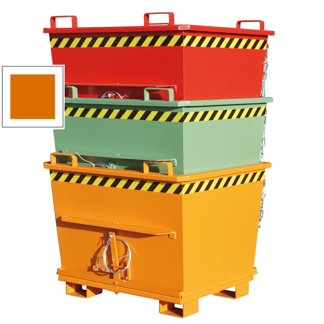 BAUER Klappbodenbehälter - 1.000 l - konisch - 1200x1040x1271 mm - stapelbar - feuerrot