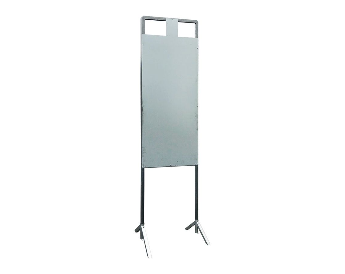 Wahltafel, 1 oder 2 Kandidaten, feuerverzinktes Blech, Vierkantrohr, Gesamthöhe 2.100 mm, 1.250 x 1.400 mm (HxB)