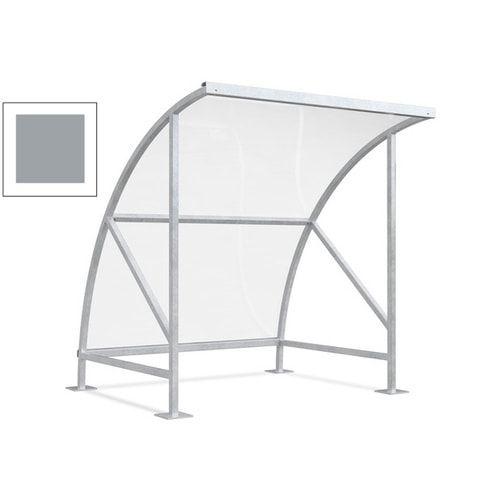 Fahrradunterstand - Fahrradgarage mit Bogendach - Stahl und Kunststoff - 2.290 x 2.090 x 2.100 mm (HxBxT) - Farbe Achatgrau