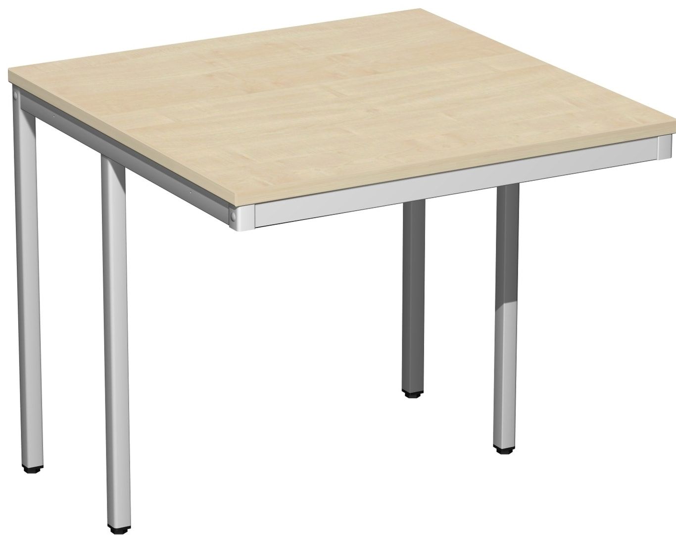 Schreibtisch - 4-Fuß Eco - Bürotisch - 720 x 1.000 x 800 mm (HxBxT) - Gestell lichtgrau - Ahorn