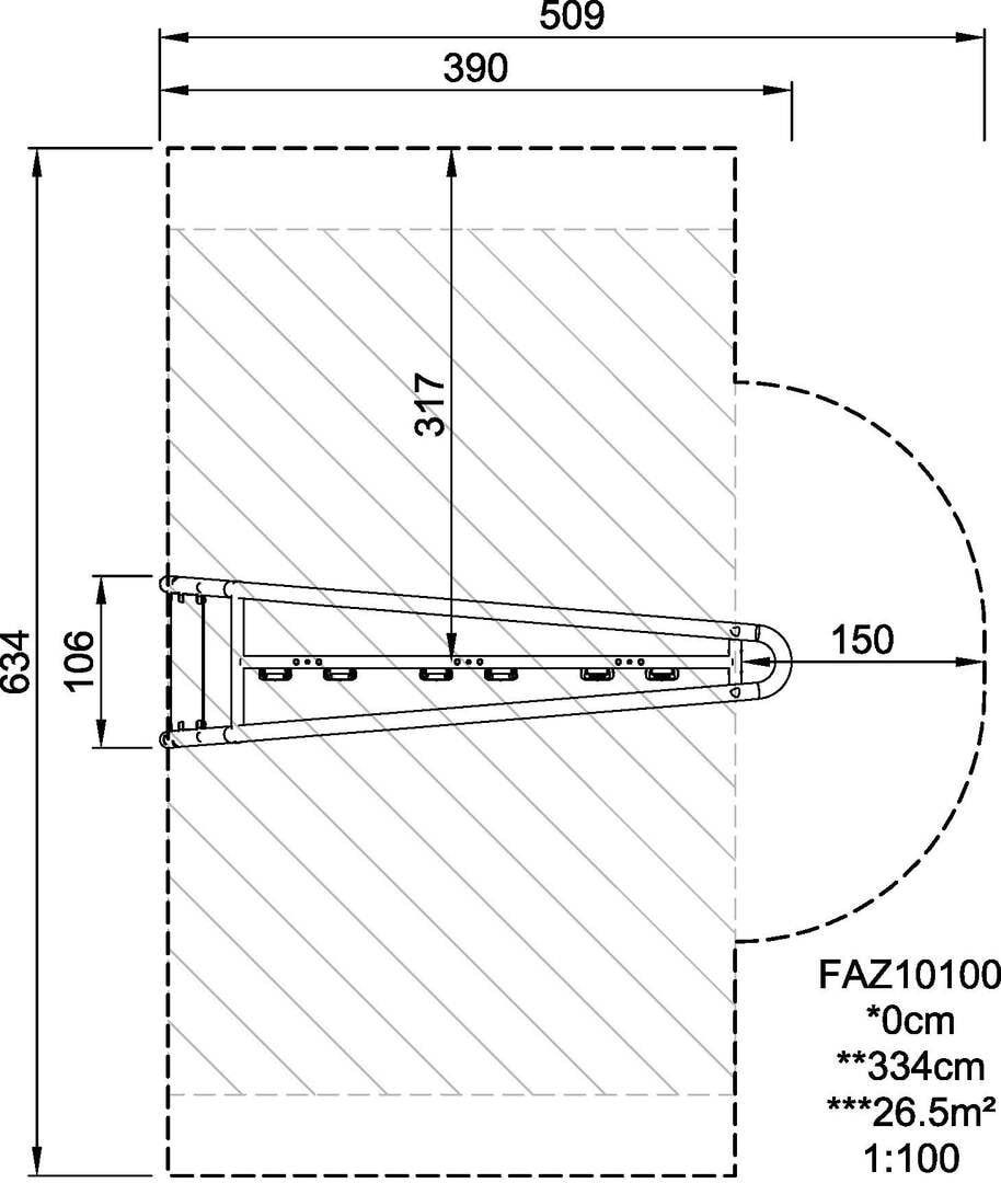 Schlingentrainer Pro, Fitnessanlage, 49 Übungen, Ergo-Griffe. Erklärschilder, pulverbeschichtet, 3 Nutzer, 3.340 x 1.060 x 3.900 mm (HxBxT), grau