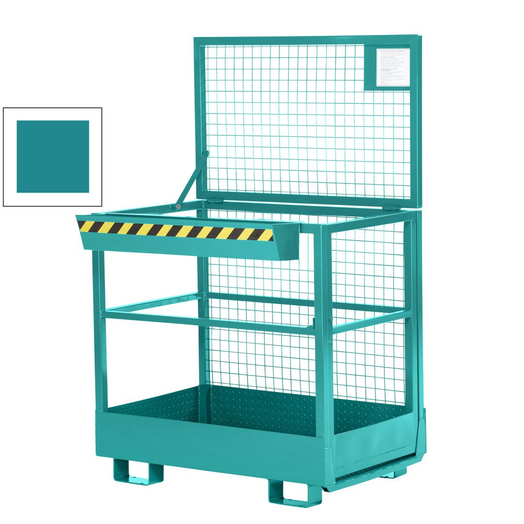 Arbeitsbühne für Stapler und Frontlader - Arbeitskorb - Montagebühne - 2 Personen - Tragkraft 300 kg - 1.910 x 1.200 x 800 mm (HxBxT) - anthrazitgrau