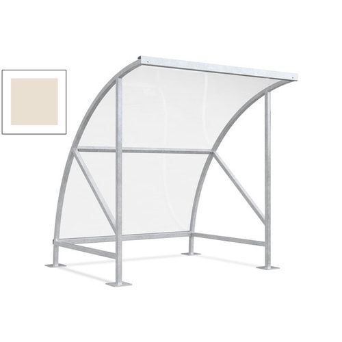 Fahrradunterstand - Fahrradgarage mit Bogendach - Stahl und Kunststoff - 2.290 x 2.090 x 2.100 mm (HxBxT) - Farbe Achatgrau