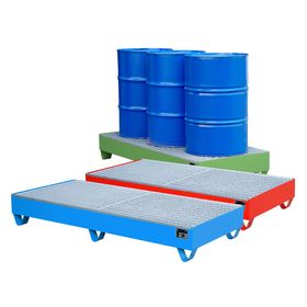 Auffangwanne - 1.800 x 800 mm (BxT) - 202 l - Füße - Gitterrost