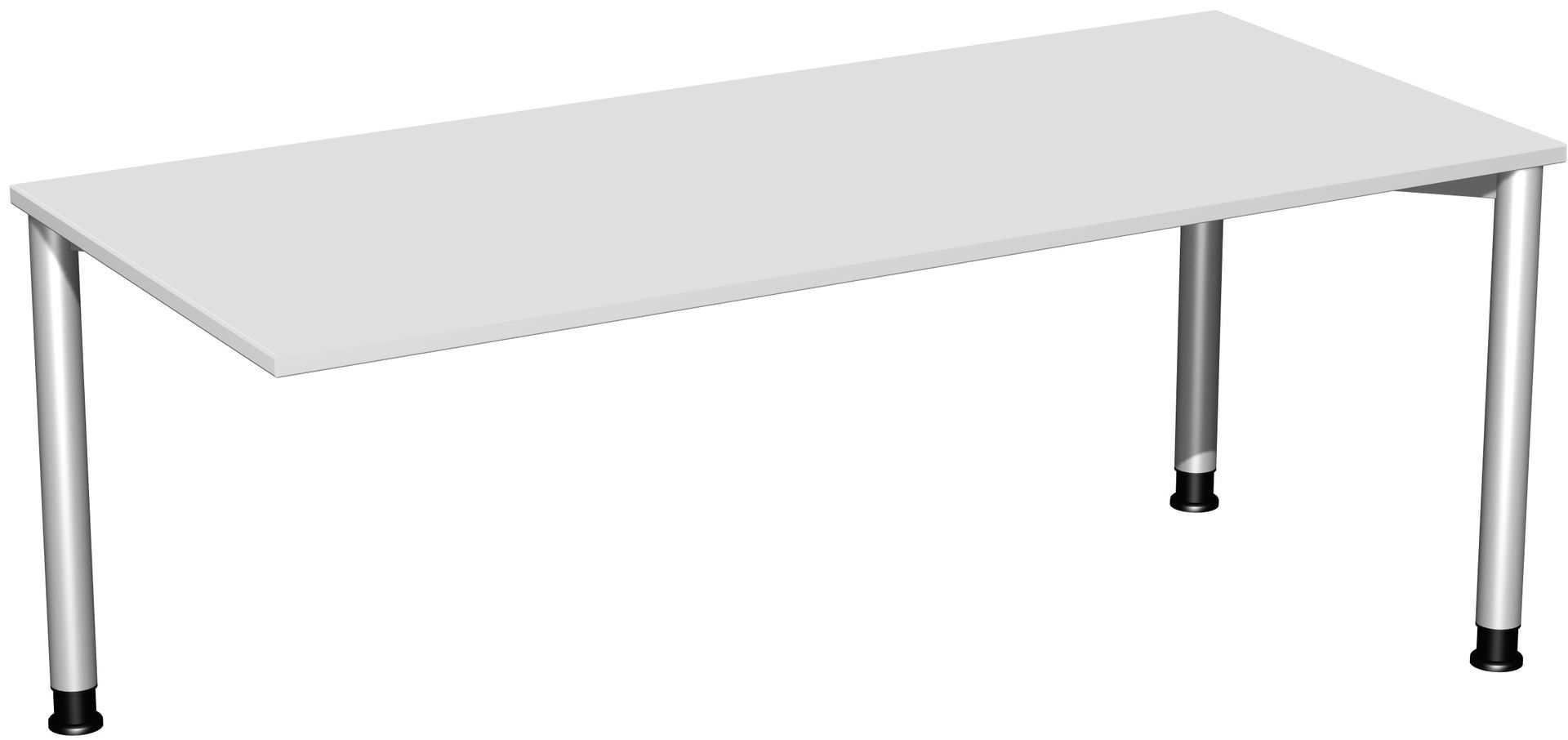 Schreibtisch - 4-Fuß Flex - Bürotisch - Höhe 680-800 mm - 1.000 x 800 mm (BxT) - Gestell anthrazit - Ahorn