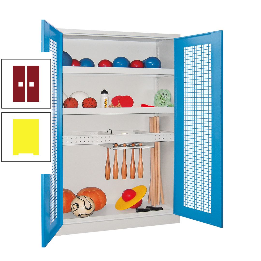 Sportschrank - Vollblechtüren - Variante 2 - 1.950x1.200x500 mm (HxBxT) - anthrazitgrau