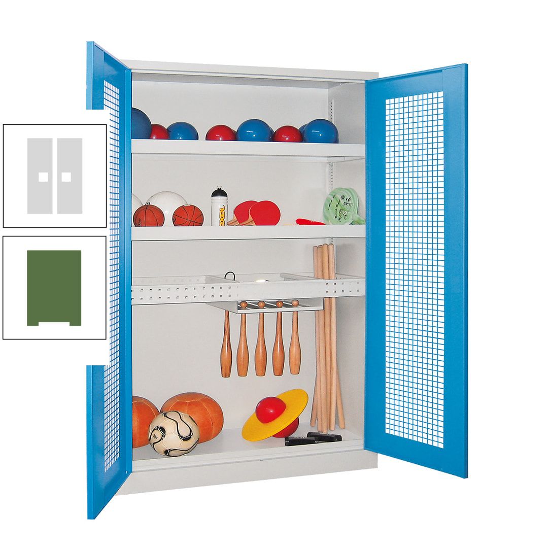 Sportschrank - Vollblechtüren - Variante 2 - 1.950x1.200x500 mm (HxBxT) - anthrazitgrau