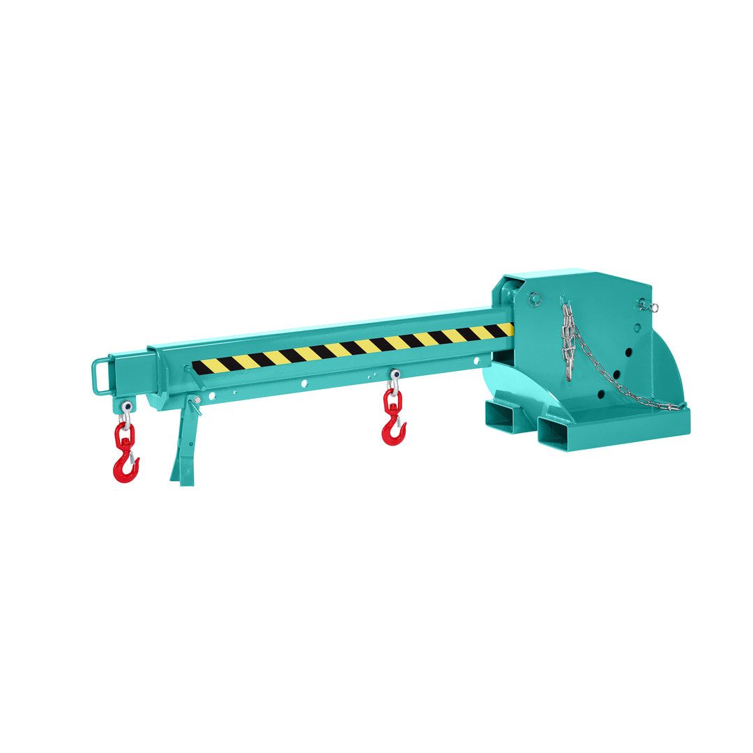 Kranarm für Gabelstapler - Traglast 1.000 - 5.000 kg - Länge 2.260 - 3.760 mm - höhenverstellbar - anthrazitgrau