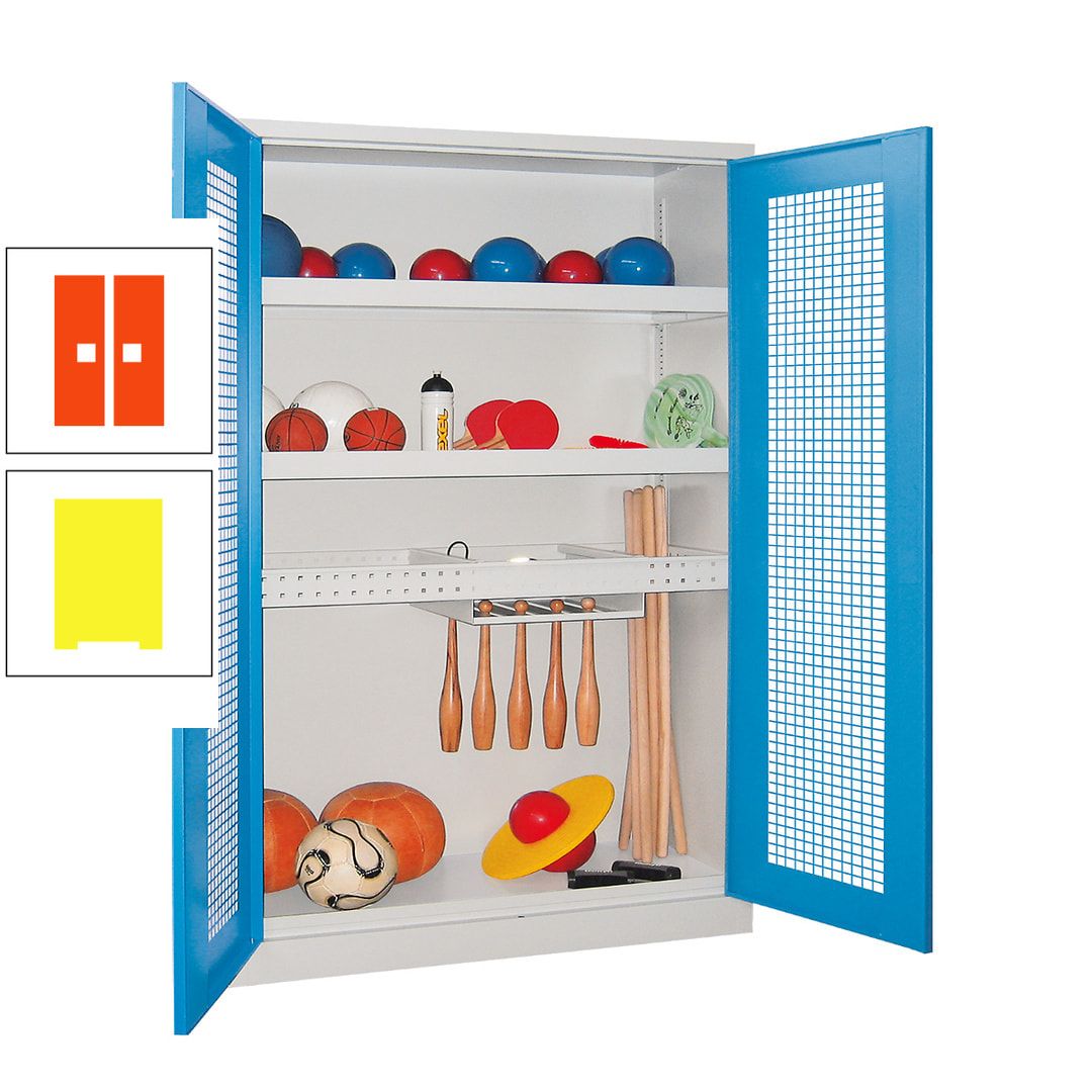 Sportschrank - Vollblechtüren - Variante 2 - 1.950x1.200x500 mm (HxBxT) - anthrazitgrau