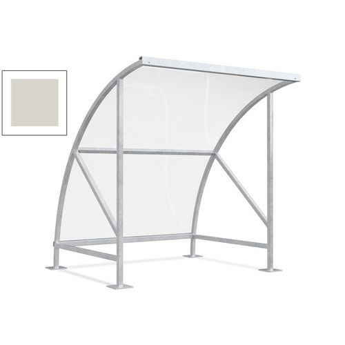 Fahrradunterstand - Fahrradgarage mit Bogendach - Stahl und Kunststoff - 2.290 x 2.090 x 2.100 mm (HxBxT) - Farbe Achatgrau