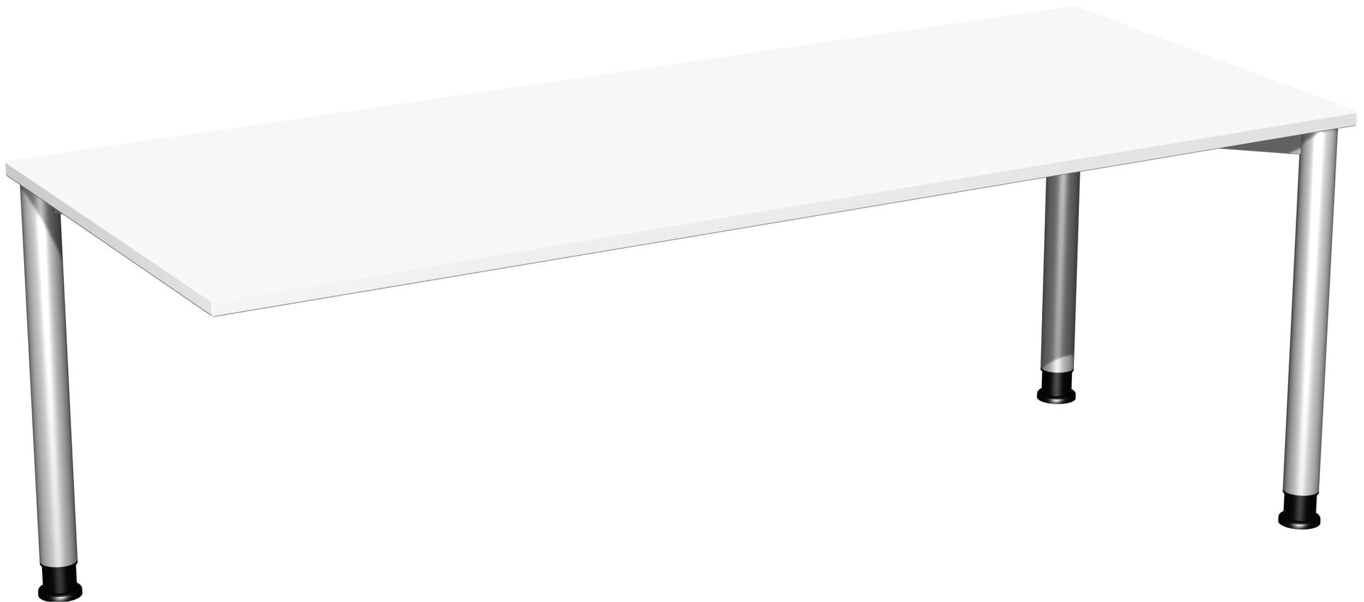 Schreibtisch - 4-Fuß Flex - Bürotisch - Höhe 680-800 mm - 1.000 x 800 mm (BxT) - Gestell anthrazit - Ahorn