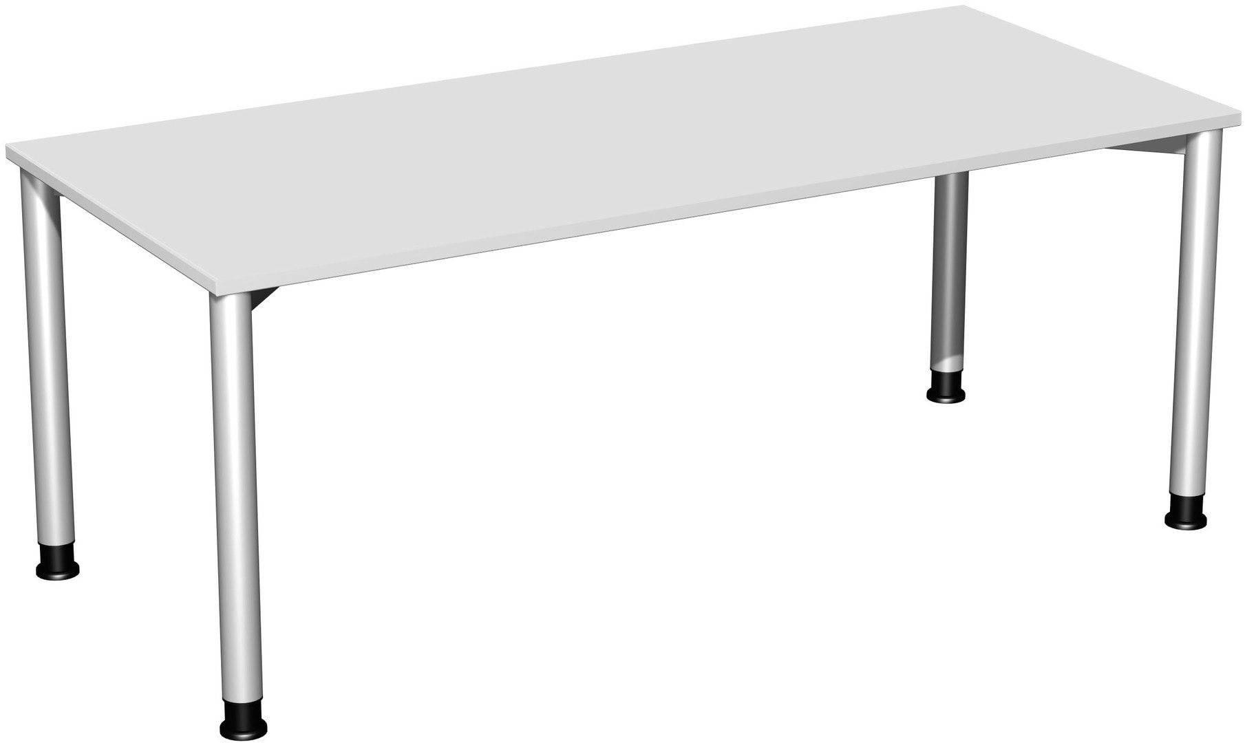 Schreibtisch - 4-Fuß Flex - Bürotisch - Höhe 680-800 mm - 1.000 x 800 mm (BxT) - Gestell anthrazit - Ahorn