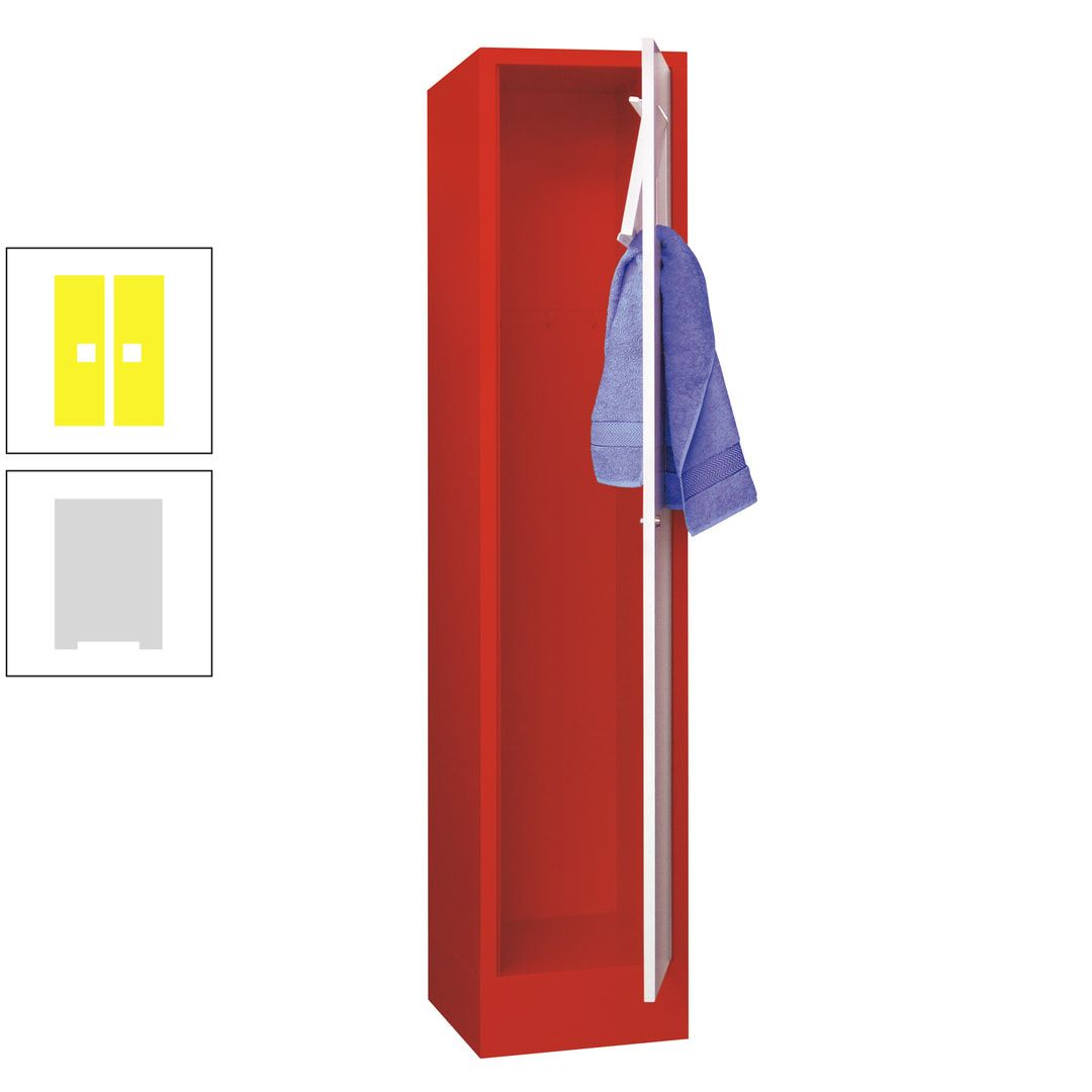 Wäschesammelschrank - 1.850 x 400 x 500 mm (HxBxT) - Sockel - Drehriegel - anthrazitgrau
