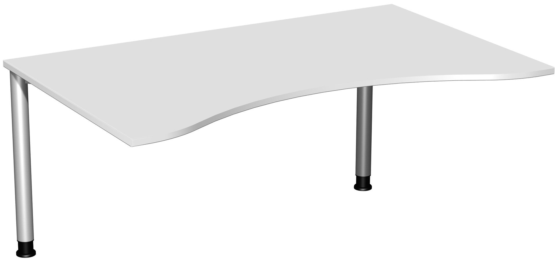Ergo-Schreibtisch - 4-Fuß Flex - Bürotisch - Höhe 680-800 mm - 1.600 x 1.000 mm (BxT) - Gestell anthrazit - Ahorn