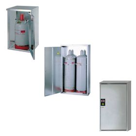 Gasflaschenschrank, Flaschenschrank, für 11 kg oder 33 kg Propangas, Flüssiggas, mit Rückwand und Bodenrost, Abschließbar, verschiedene Größen